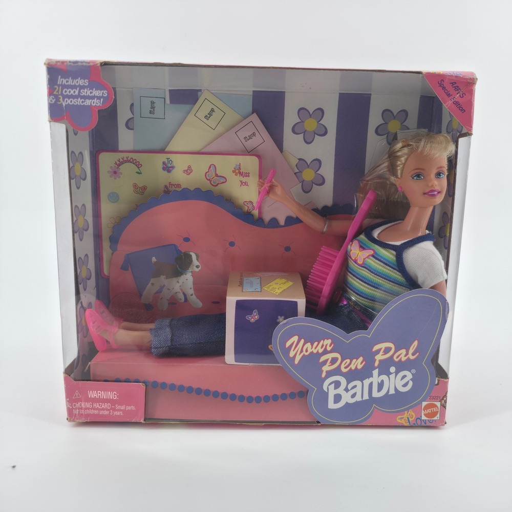 Vintage New Mattel 1998 Your Pen Pal Barbie AAFES Special Edition 23221 new